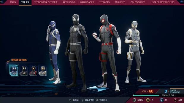 Marvel's Spider-Man 2 - Trajes de Miles Morales: Traje de Agente de SHIELD, estilos