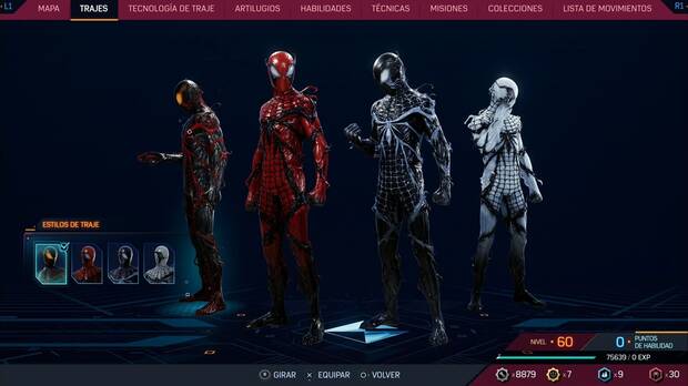 Marvel's Spider-Man 2 - Trajes de Miles Morales: Traje de Matanza absoluta, estilos