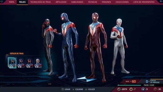 Marvel's Spider-Man 2 - Trajes de Miles Morales: Traje de Boricua, estilos