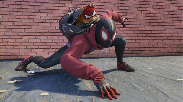 Marvel's Spider-Man 2 - Trajes de Miles: Traje con el gato de la tienda