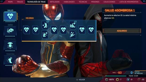 Marvel's Spider-Man 2 - Tecnología de traje: Salud