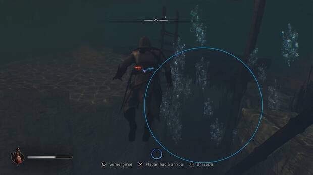Assassin's Creed Mirage - Entrar en la casa inundada de la Búsqueda del tesoro buceando