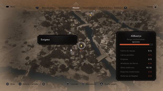 Assassin's Creed Mirage - Localización en el mapa del enigma El regalo