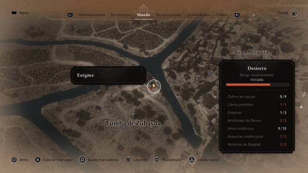 Assassin's Creed Mirage - Localización en el mapa del enigma Rendición