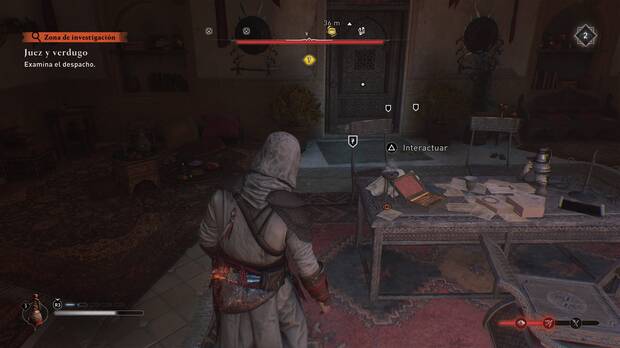 Assassin's Creed Mirage - Examinar las pistas en el despacho del gobernador