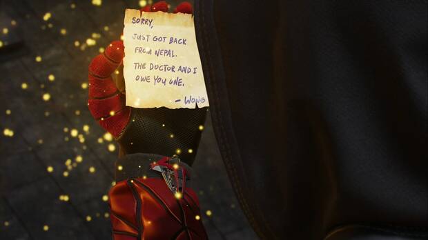 Marvel's Spider-Man 2 - Los mejores easter eggs: nota de Wong y el Doctor Strange