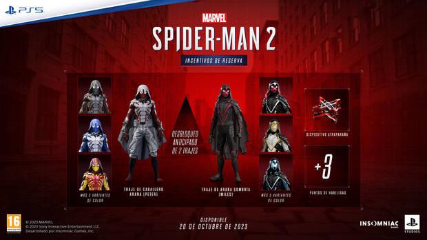 Marvel's Spider-Man 2 todas las ediciones disponibles, reserva, estndar, Digital Deluxe, y para coleccionistas