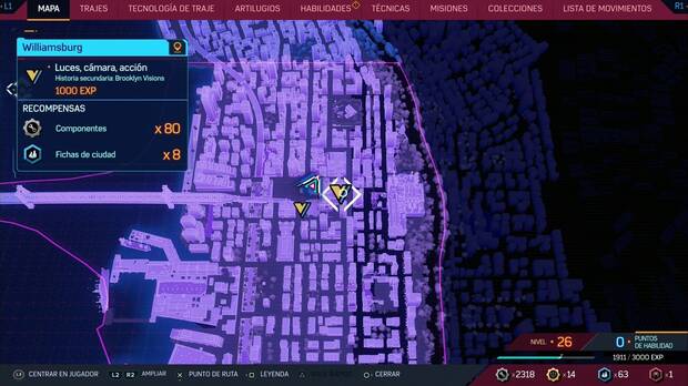 Marvel's Spider-Man 2 - Misiones de Brooklyn Visions: ubicación de la misión Luces, cámara, acción