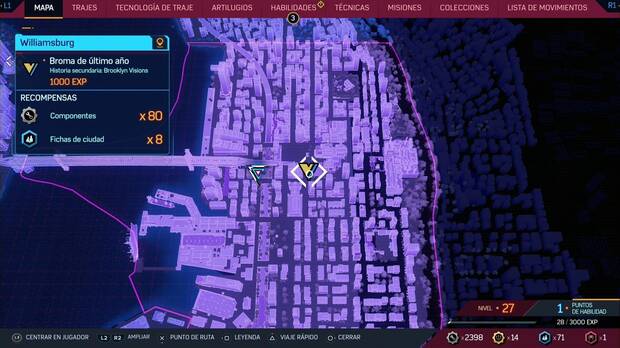 Marvel's Spider-Man 2 - Misiones de Brooklyn Visions: ubicación de la misión Broma de último año