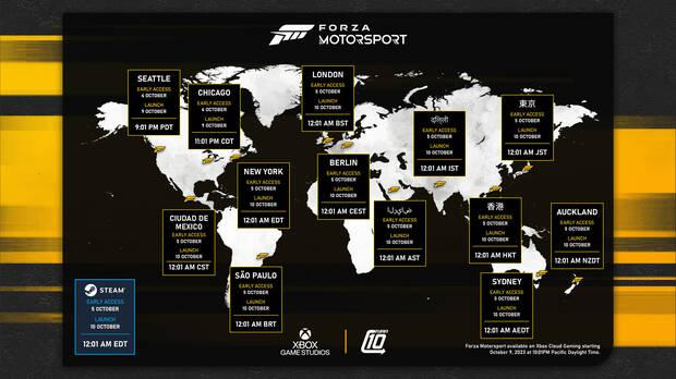 Forza Motorsport hora acceso anticipado