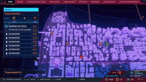 Marvel's Spider-Man 2 - Escondites de los Cazadores en Harlem: escondites de la flota