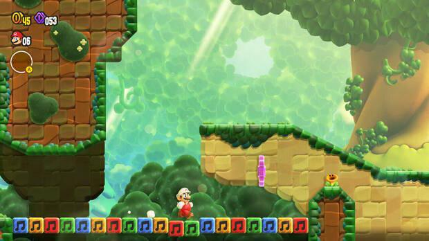 Super Mario Bros. Wonder - Localización de la Moneda púrpura #2 en El desfile de las Plantas Piraña