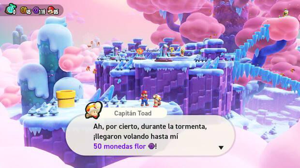 Super Mario Bros. Wonder - Recompensa por encontrar al Capitán Toad en lugares ocultos