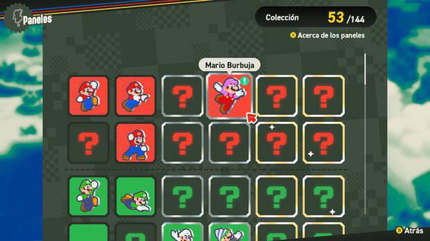 Super Mario Bros. Wonder - Todos los tipos de paneles