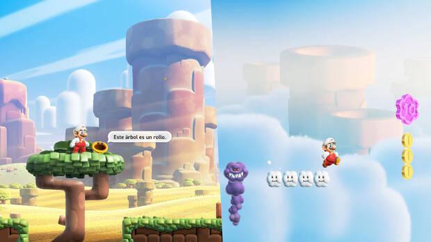 Super Mario Bros. Wonder - Localización de la Moneda púrpura #2 en El imbatible embate del Embistonte