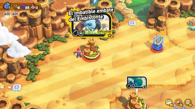 Super Mario Bros. Wonder - Nivel El imbatible embate del Embistonte del Mundo 1 Pradera Tubirroca