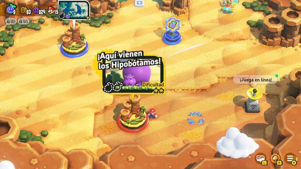 Super Mario Bros. Wonder - Nivel ¡Aquí vienen los Hipobótamos! del Mundo 1 Pradera Tubirroca