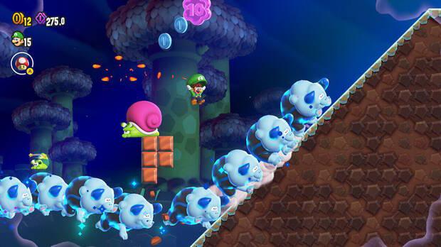 Super Mario Bros. Wonder - Localización de la Moneda púrpura #3 en La cabalgata de los Embistontes