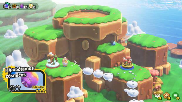 Super Mario Bros. Wonder - Nivel Hipobótamos cósmicos del Mundo 1 Pradera Tubirroca