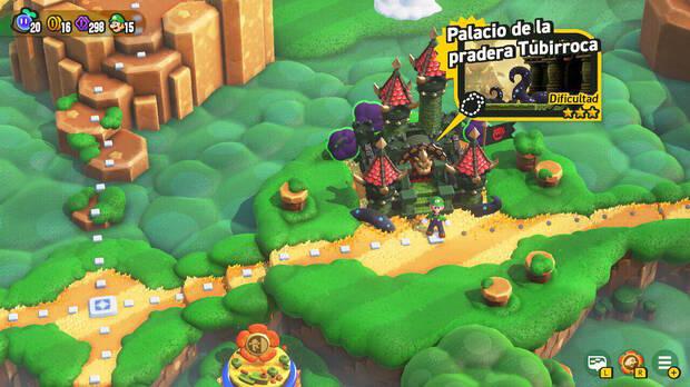 Super Mario Bros. Wonder - Nivel Palacio de la pradera Tubirroca del Mundo 1 Pradera Tubirroca