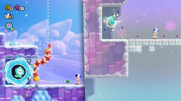 Super Mario Bros. Wonder - Localización de la Semilla maravilla #1 en Los Serpiés de la ruta montañosa