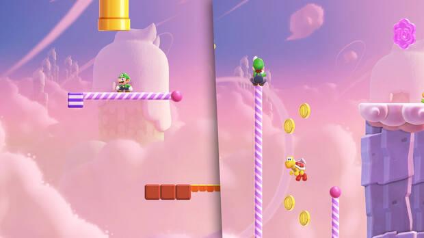 Super Mario Bros. Wonder - Localización de la Moneda púrpura #3 en La expansión de los bloques extensibles