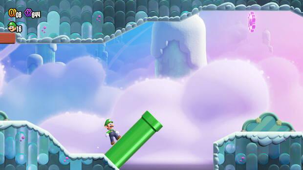 Super Mario Bros. Wonder - Localización de la Moneda púrpura #1 en Reto de insignia - Salto alto 1