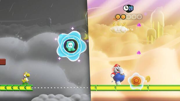 Super Mario Bros. Wonder - Localización de la Semilla maravilla #1 en Golpes sobre la plataforma modular