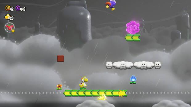 Super Mario Bros. Wonder - Localización de la Moneda púrpura #1 en Golpes sobre la plataforma modular