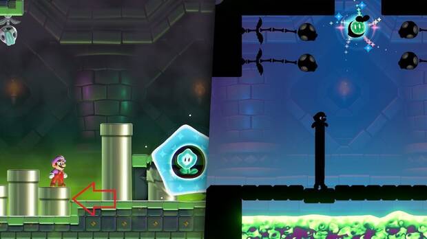 Super Mario Bros. Wonder - Localización de la Semilla maravilla #1 en Palacio de la cordillera Nub Nub