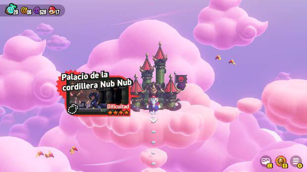 Super Mario Bros. Wonder - Nivel Palacio de la cordillera Nub Nub del Mundo 2 Cordillera Nub Nub