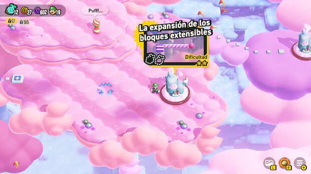 Super Mario Bros. Wonder - Nivel La expansión de los bloques extensibles del Mundo 2 Cordillera Nub Nub