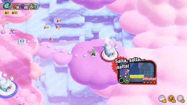 Super Mario Bros. Wonder - Nivel Salta, salta... ¡salta! del Mundo 2 Cordillera Nub Nub