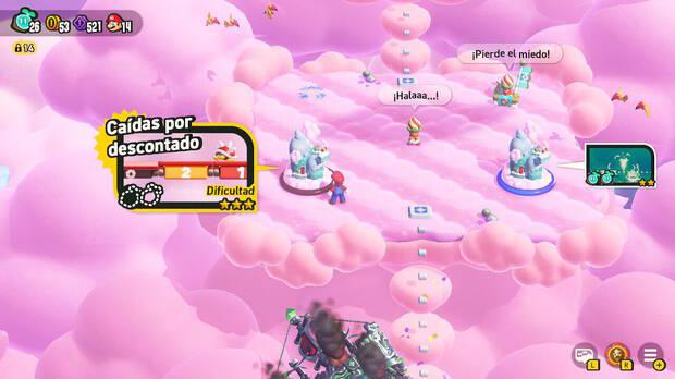 Super Mario Bros. Wonder - Nivel Caídas por descontado del Mundo 2 Cordillera Nub Nub