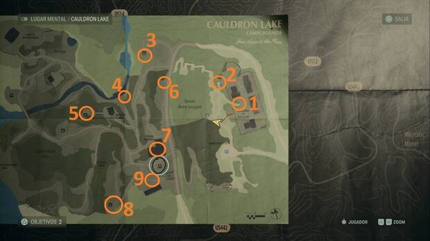 Alan Wake 2 - Capítulo 2: puntos de interés de la zona