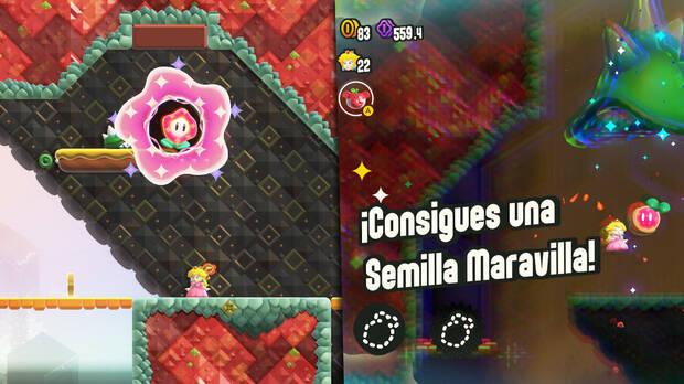 Super Mario Bros. Wonder - Localización de la Semilla maravilla #1 en La prueba de las mil Saltamantas