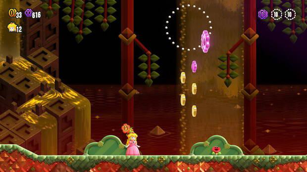 Super Mario Bros. Wonder - Localización de la Moneda púrpura #2 en Reto de insignia secreto - Gran salto agachado 1