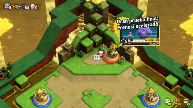 Super Mario Bros. Wonder - Nivel Gran prueba final: Frenesí acelerado del Mundo 3 Cascadas Doradas