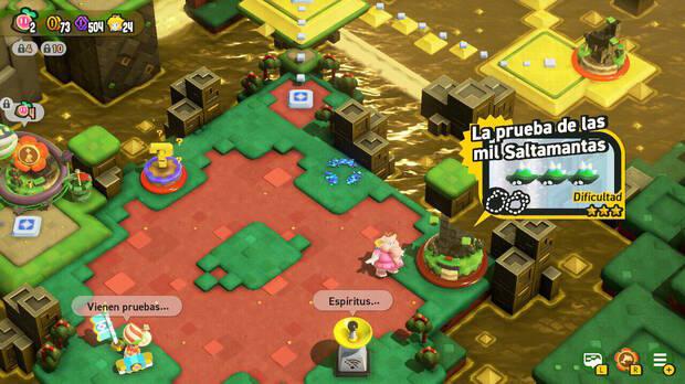 Super Mario Bros. Wonder - Nivel La prueba de las mil Saltamantas del Mundo 3 Cascadas Doradas