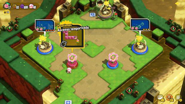 Super Mario Bros. Wonder - Nivel Pasatiempo - Ascenso temporizado del Mundo 3 Cascadas Doradas