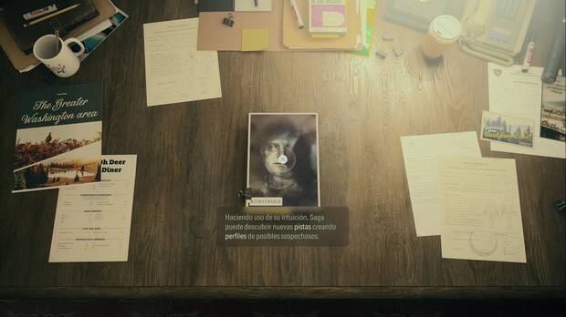 Alan Wake 2 - Capítulo 2: mesa de perfiles