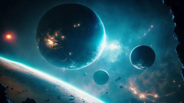 Representación artística de un exoplaneta