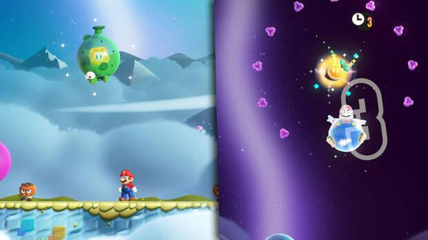 Super Mario Bros. Wonder - Localización de la Semilla maravilla #1 en Globoinks sobre las arenas blancas