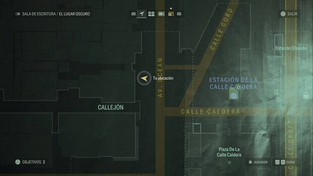 Alan Wake 2 - Ubicación de Escribir