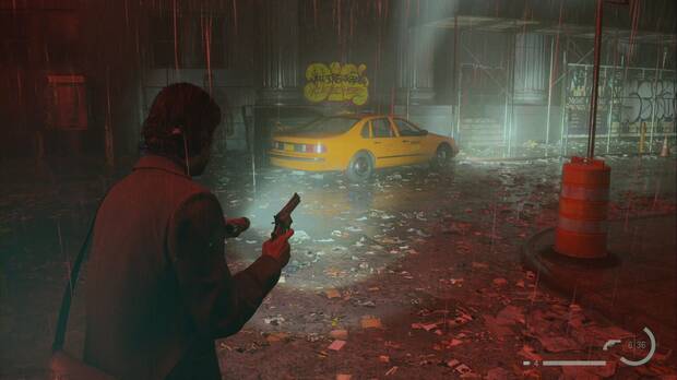 Alan Wake 2 - Palabras de poder en Casey: taxi del callejón con las luces encendidas