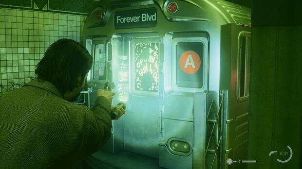 Alan Wake 2 - Palabras de poder en Casey: palabra de arma #2 en el metro