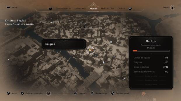 Assassin's Creed Mirage - Localización en el mapa del enigma El abandono