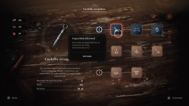 Assassin's Creed Mirage - Aumentar la capacidad de munición de las herramientas