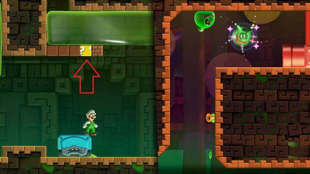 Super Mario Bros. Wonder - Localización de la Semilla maravilla #1 en Excavación inicial: Ruinas Blublú