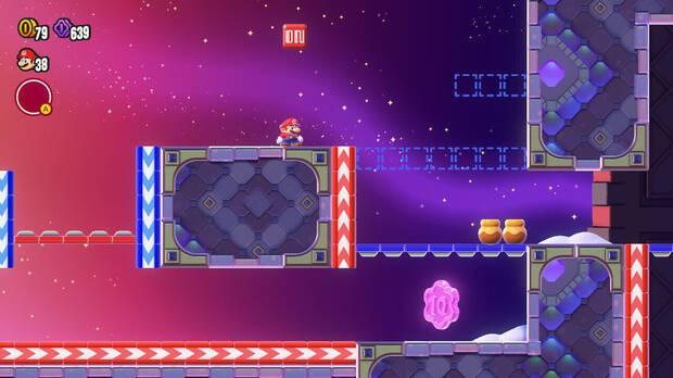 Super Mario Bros. Wonder - Localización de la Moneda púrpura #1 en Laberinto bicolor